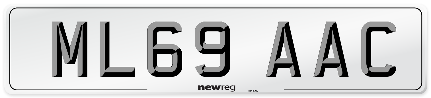 ML69 AAC Number Plate from New Reg